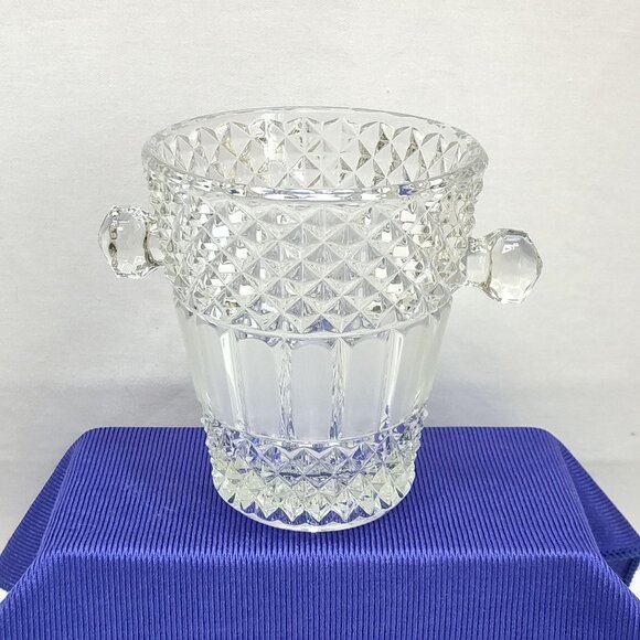 Canard-Duchêne Style Crystal Champagne Bucket Valencay Pattern Diamond Point EUC - Picture 1 of 7